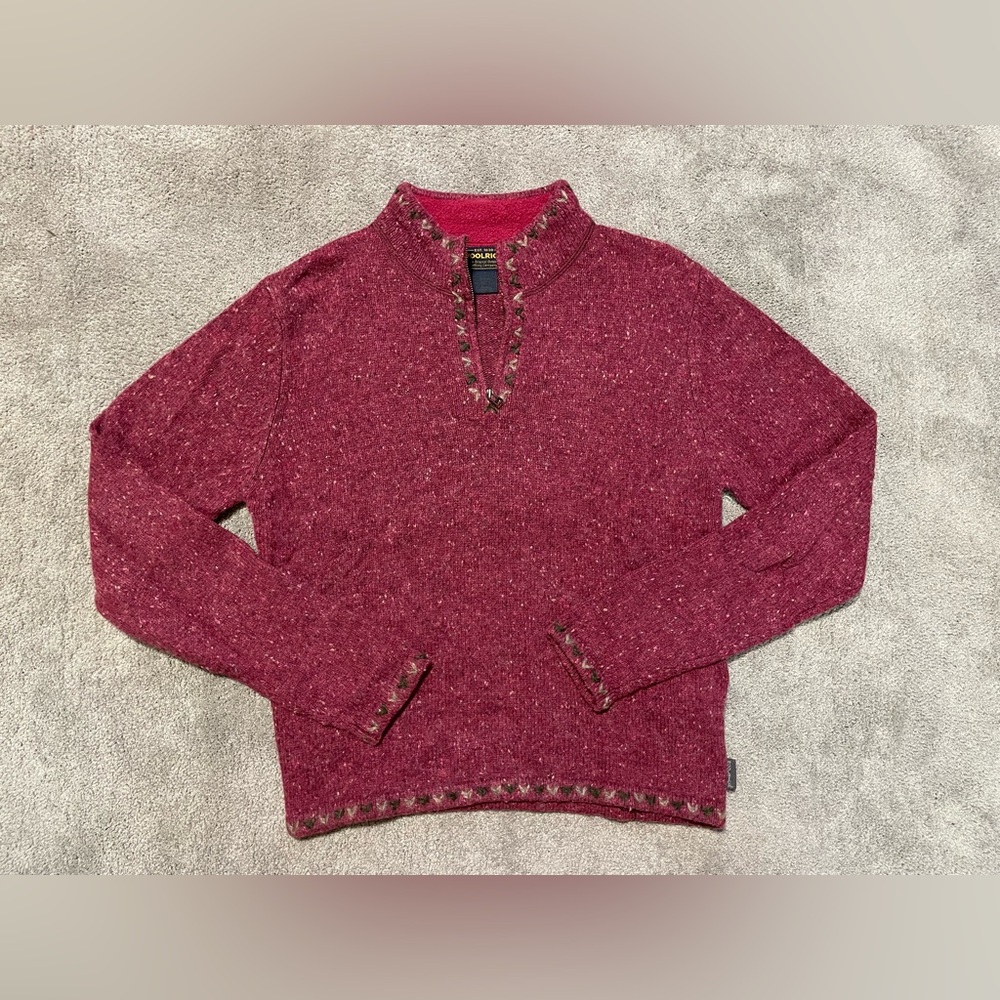 VTG Woolrich 1/4 Zip Sweater Mock Neck Women’s S Mulberry Heather Grandmacore
